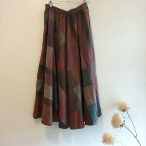 Vintage Plaid Midi/Maxi Skirt